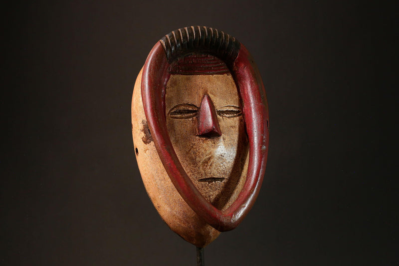 Baule Tribe Handcrafted Wooden Mask Unique Wall Hanging Decor for Home Art African Collectible Piece G3197