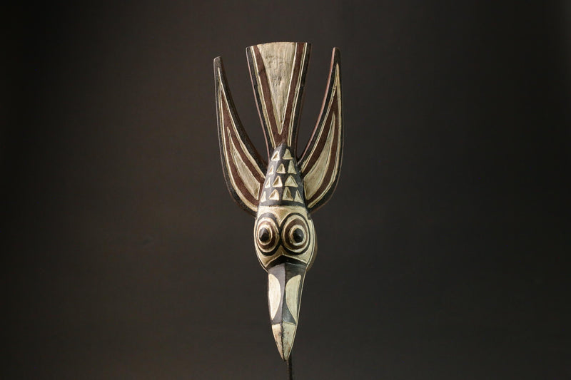 African wood mask antiques Old Bobo Bird Dance Mask Helmet Burkina Faso Masks for wall-G1336