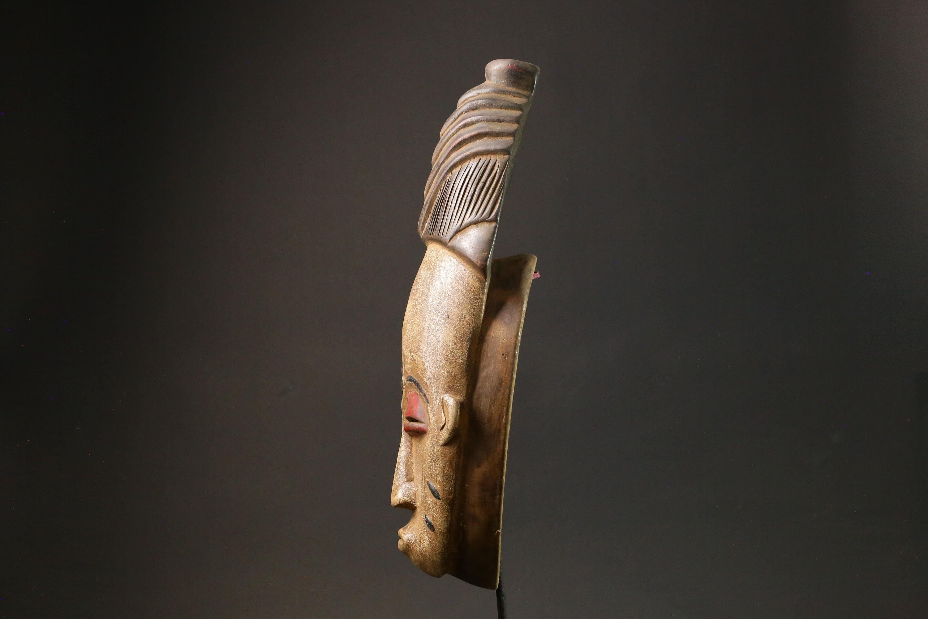 African wood mask antique Tribal Handicraft Baule Masks for wall Baule -9007