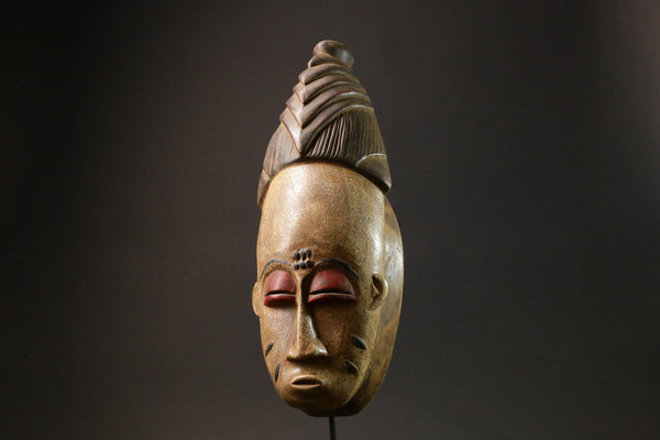 African wood mask antique Tribal Handicraft Baule Masks for wall Baule -9007