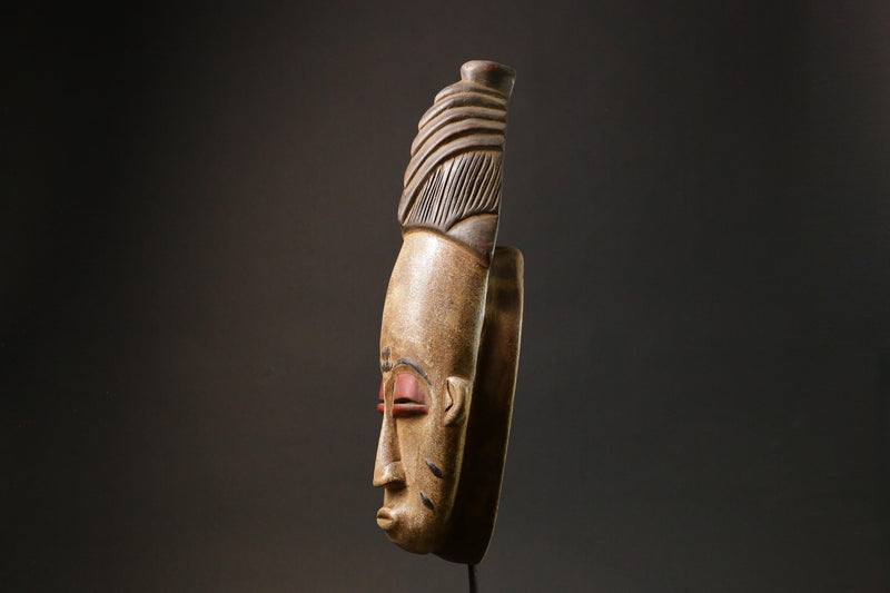 African wood mask antique Tribal Handicraft Baule Masks for wall Baule -9007