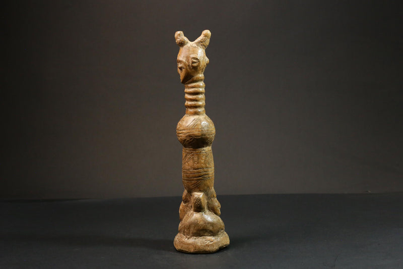 African statue wooden from one piece Statues Ritual fetish Suku sculpture-8997