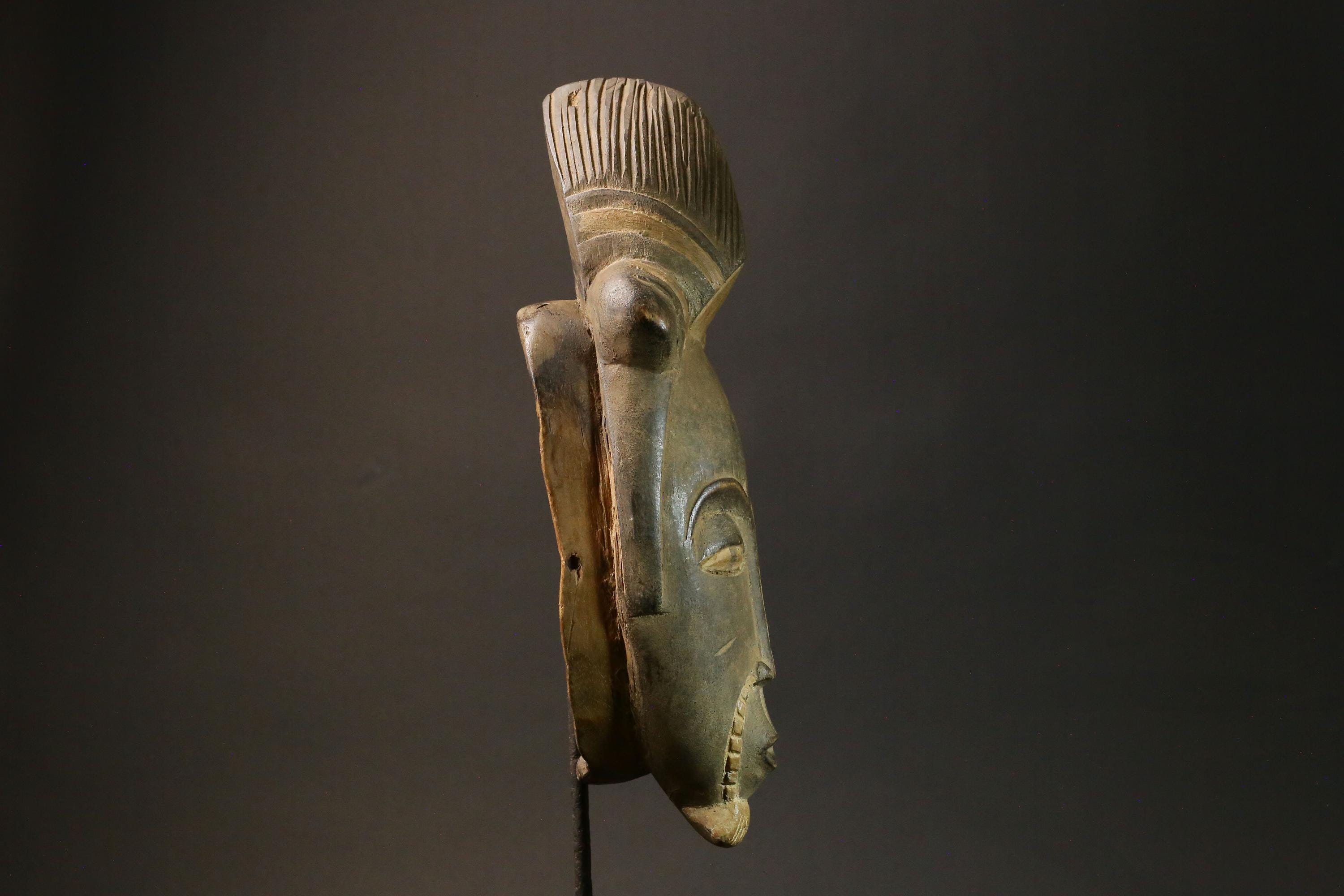 African wood mask antiques Wood Hand Carved Wall Hanging tribal Guro mask-7610