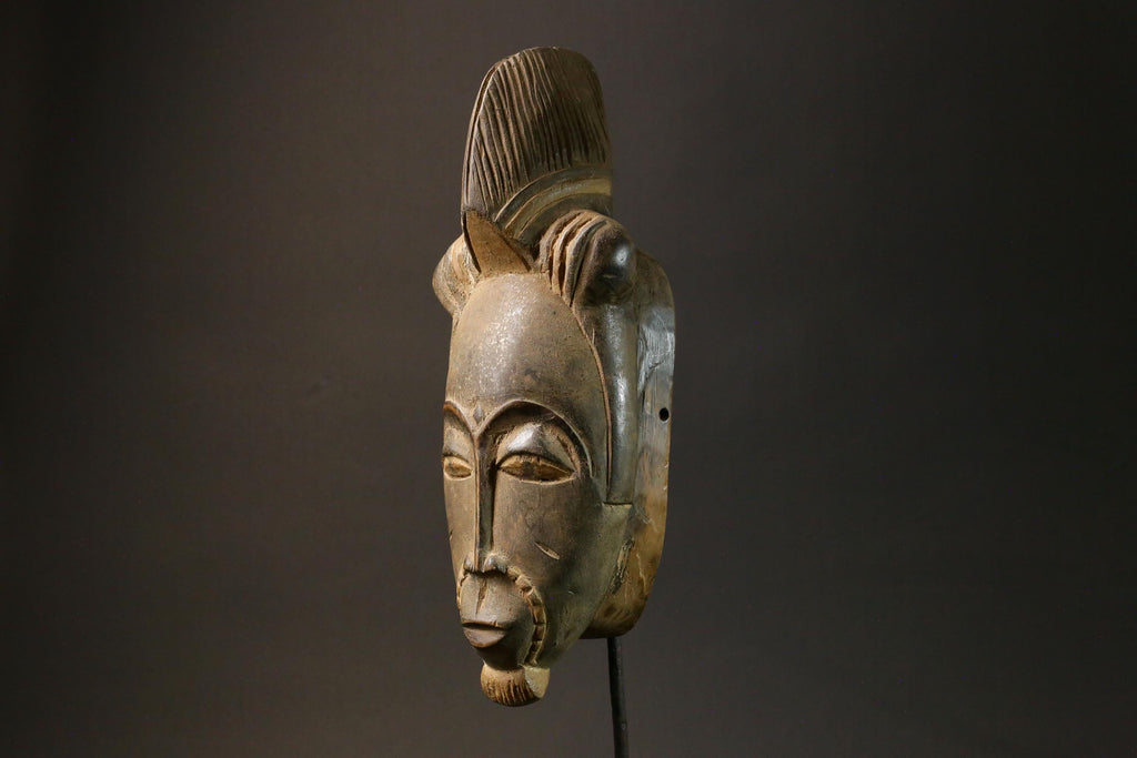 African wood mask antiques Wood Hand Carved Wall Hanging tribal Guro mask-7610