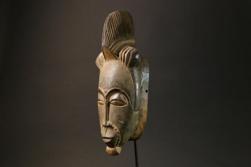 African wood mask antiques Wood Hand Carved Wall Hanging tribal Guro mask-7610