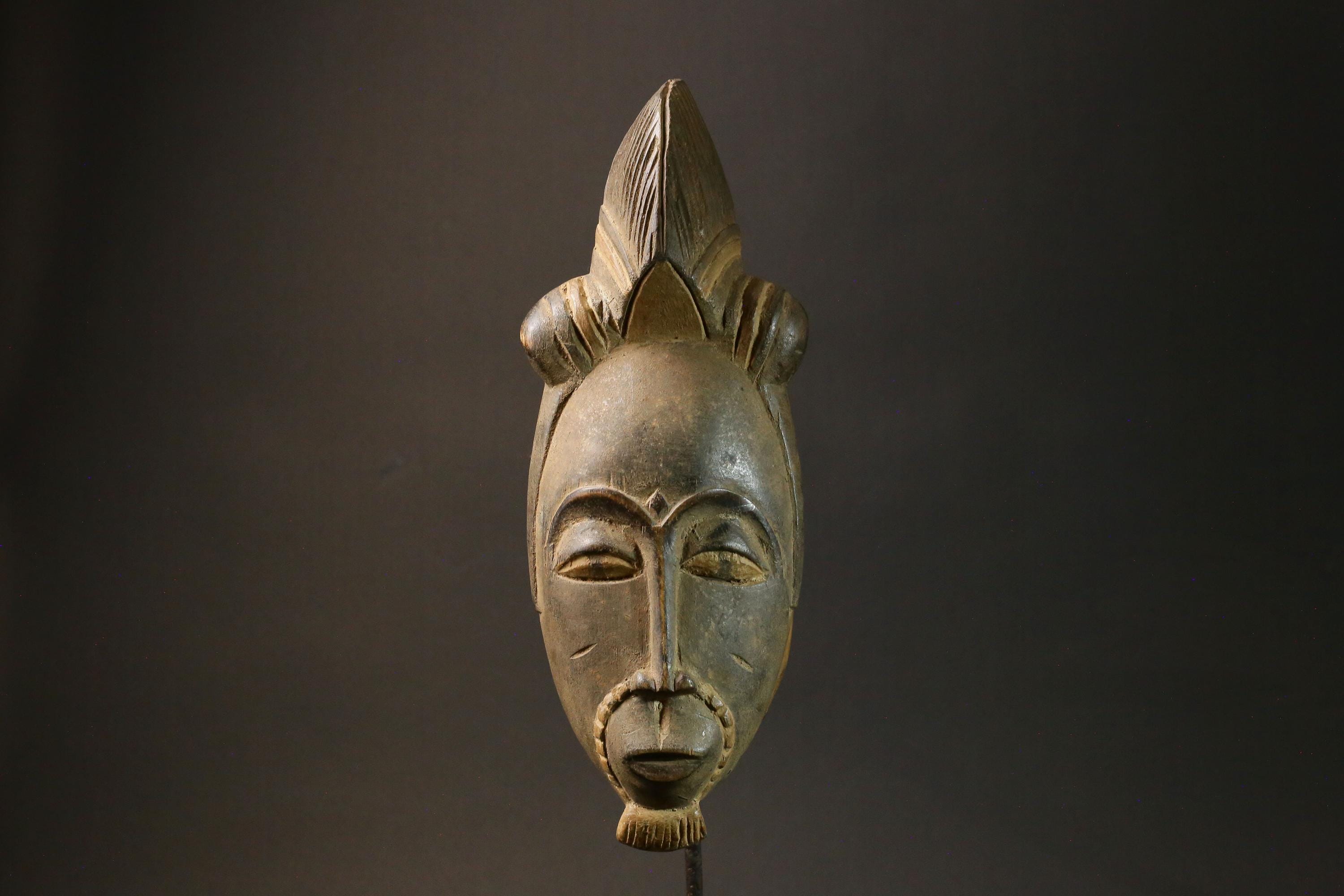 African wood mask antiques Wood Hand Carved Wall Hanging tribal Guro mask-7610