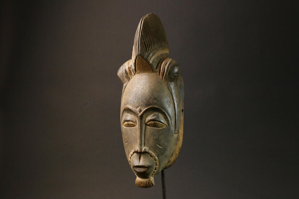African wood mask antiques Wood Hand Carved Wall Hanging tribal Guro mask-7610