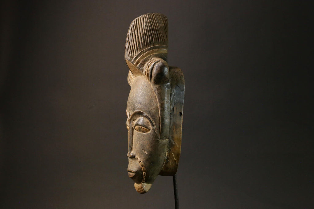 African wood mask antiques Wood Hand Carved Wall Hanging tribal Guro mask-7610