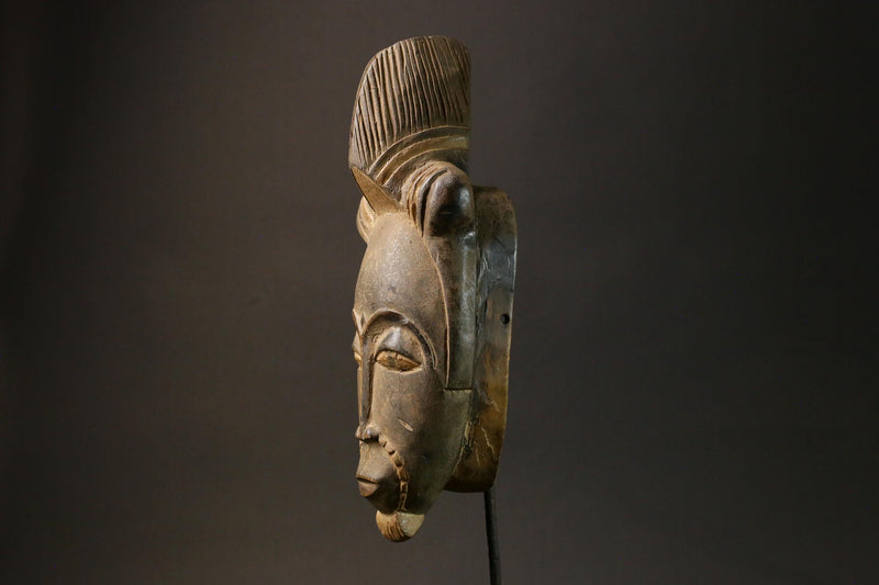 African wood mask antiques Wood Hand Carved Wall Hanging tribal Guro mask-7610