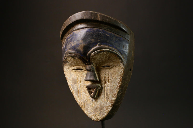 African Vintage Hand-Carved African Lega Masks Unique Wooden Wall Hanging Decor-G1617