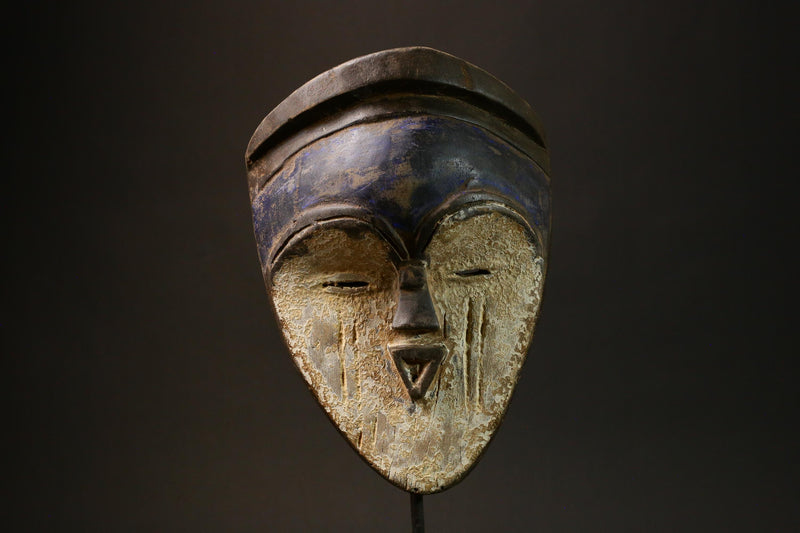 African Vintage Hand-Carved African Lega Masks Unique Wooden Wall Hanging Decor-G1617