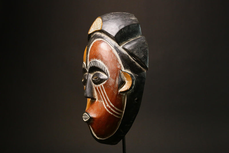 African Mask African Hand Carved Igbo Tribal Wood Mask Antique Wall Hanging Art Decor-G1610