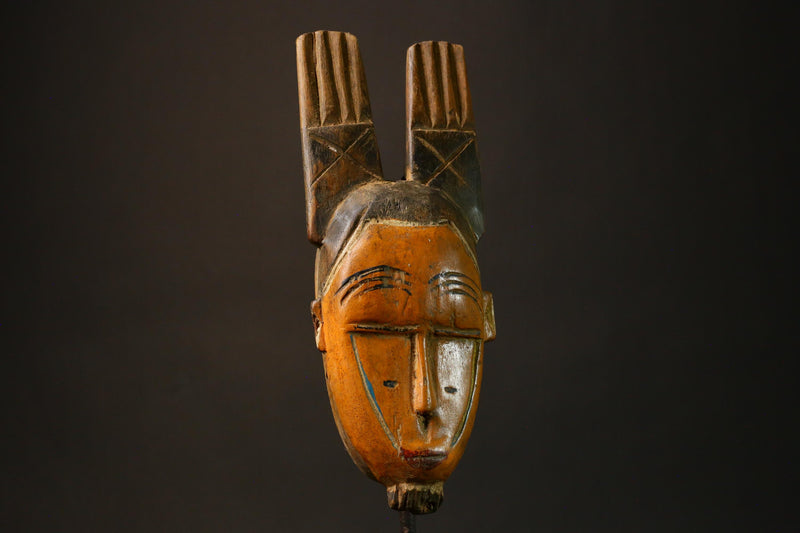 African Mask Hand-Carved African Guro Tribal Masks Unique Wooden Wall Hanging Art Decor 9246