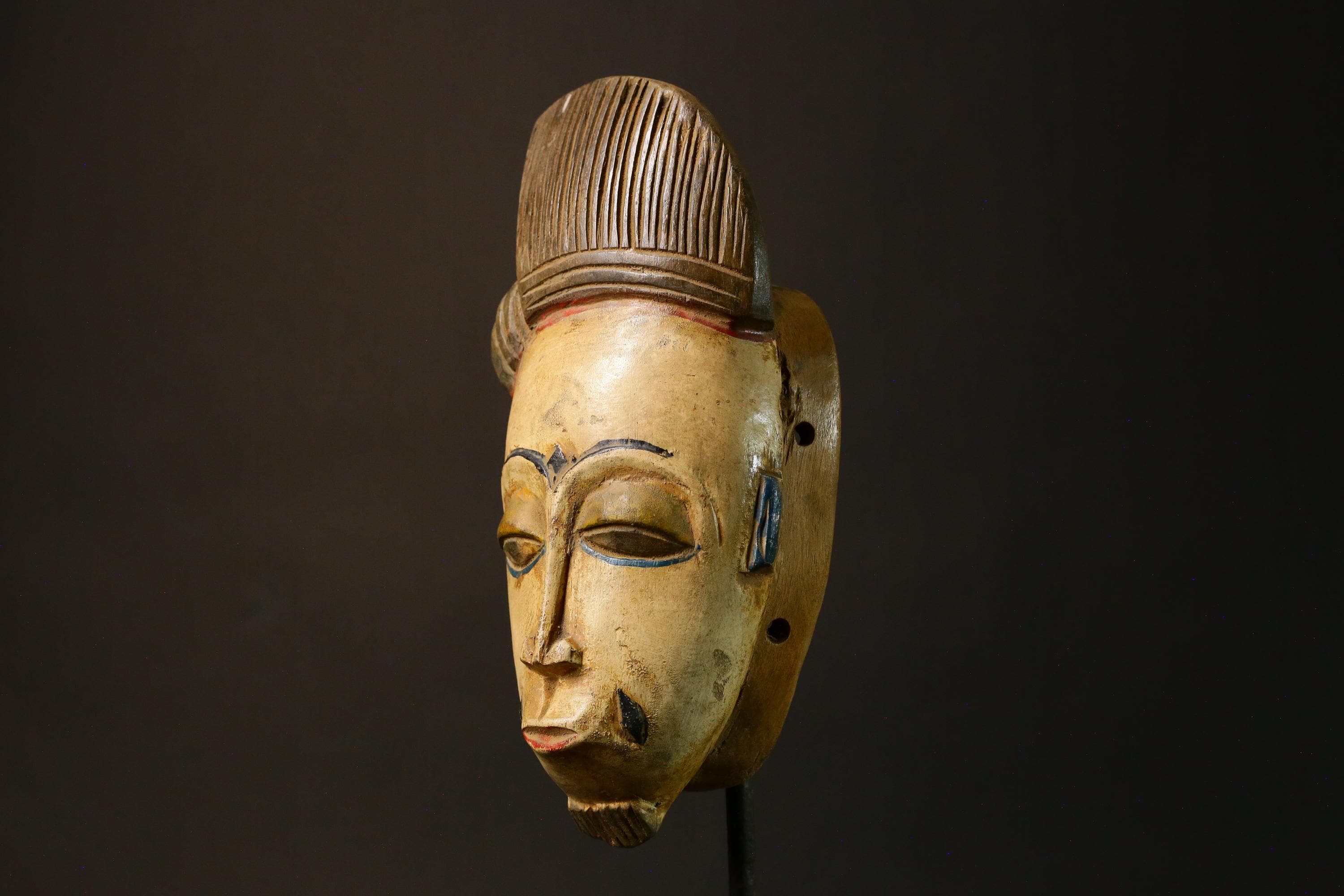 African Mask Handcrafted African Guro Tribal Wood Mask Unique Baule Wall Hanging Decor 9248
