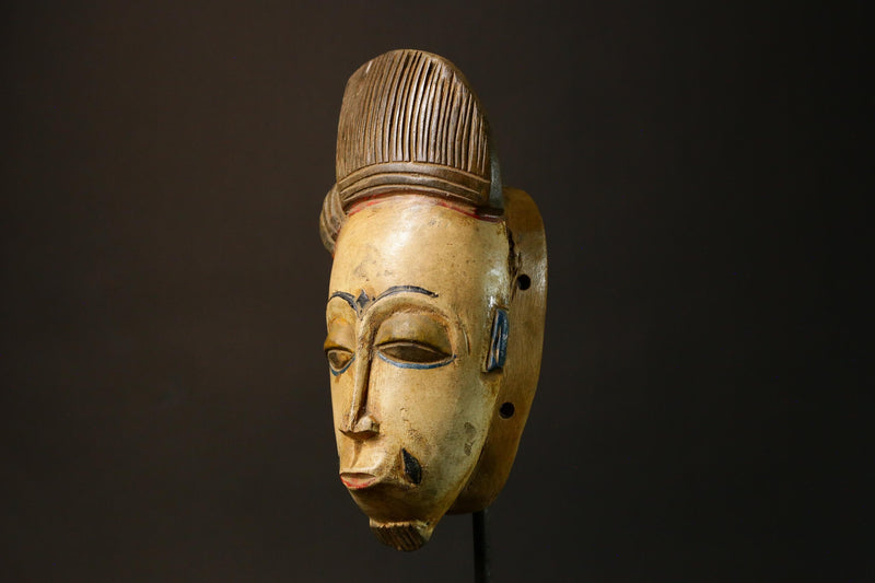 African Mask Handcrafted African Guro Tribal Wood Mask Unique Baule Wall Hanging Decor 9248