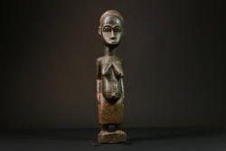 African Baule Blolo Bla Figure primitive decor Wooden Collectible Sculpture Home Decor-G3215