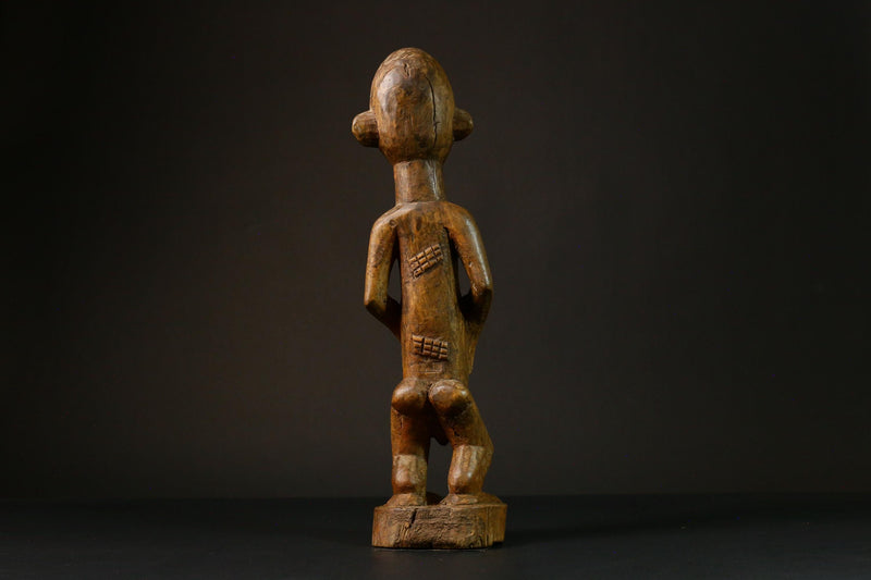 African Baoule Waka Sona Wood Statue Unique Tribal Art Collectible Piece Figure primitive decor-G3212