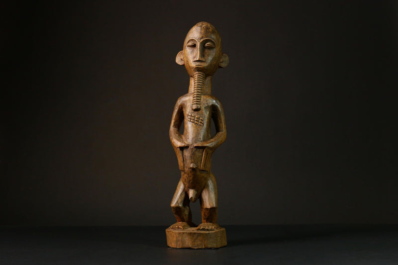 African Baoule Waka Sona Wood Statue Unique Tribal Art Collectible Piece Figure primitive decor-G3212