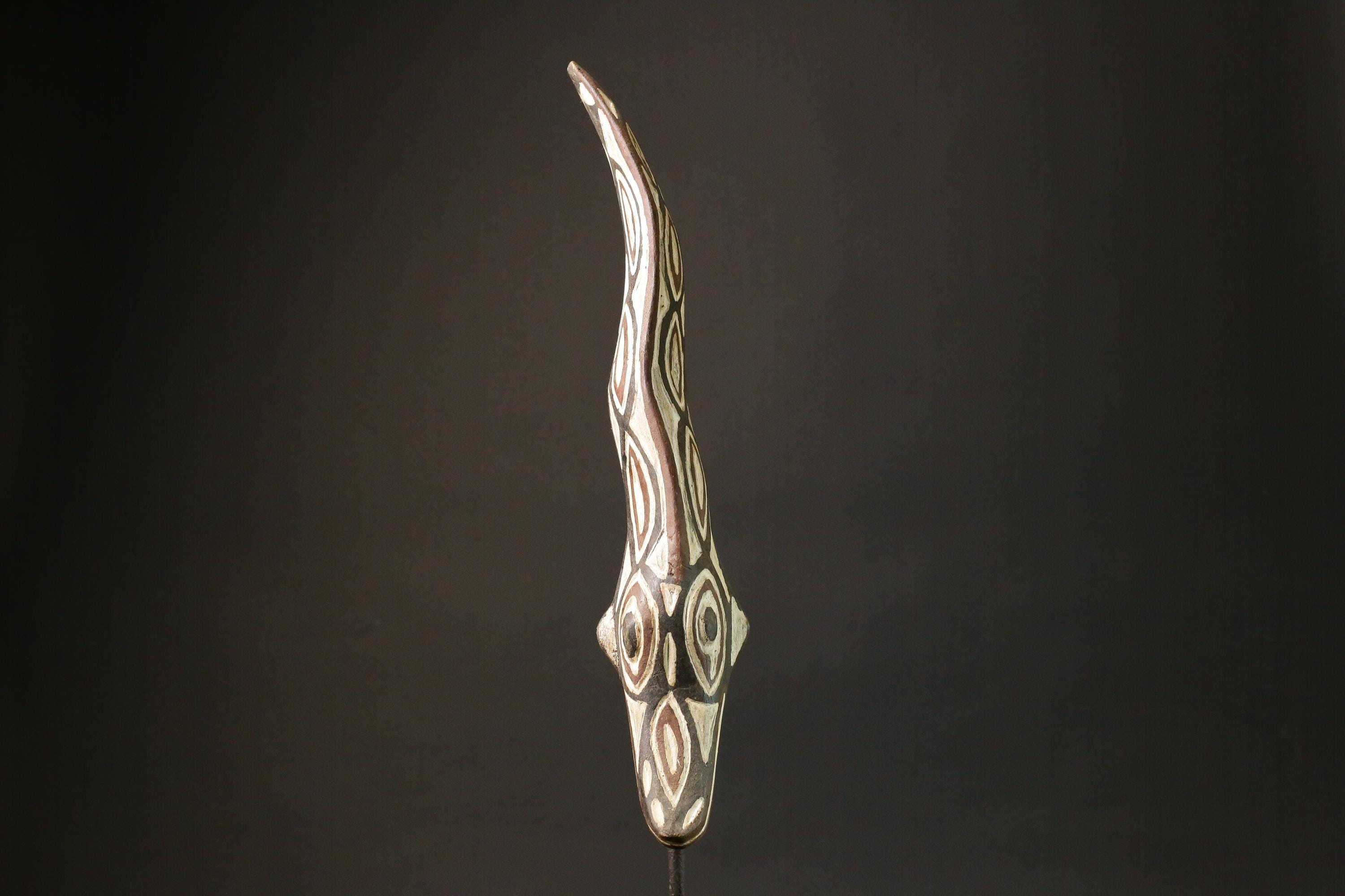 African Mask Tribal Mask Bobo Bwa Wankr Ceremonial Altarpiece Serpent Masks for wall-G1370