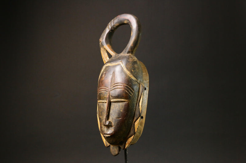 African Tribal Wood mask Baule Tribal Wall Hanging Primitive Masks for wall-7751