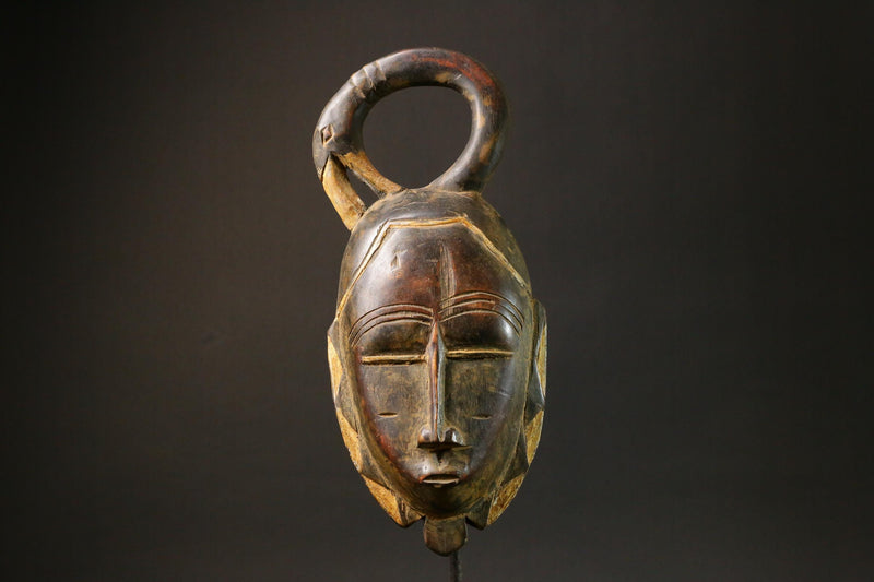 African Tribal Wood mask Baule Tribal Wall Hanging Primitive Masks for wall-7751