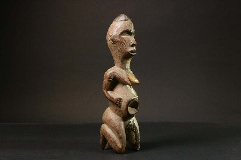 African statue wooden Figure Home Décor Sculpture Tribal Art Carved Art- 7749