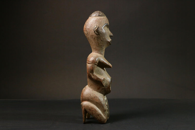 African statue wooden Figure Home Décor Sculpture Tribal Art Carved Art- 7749