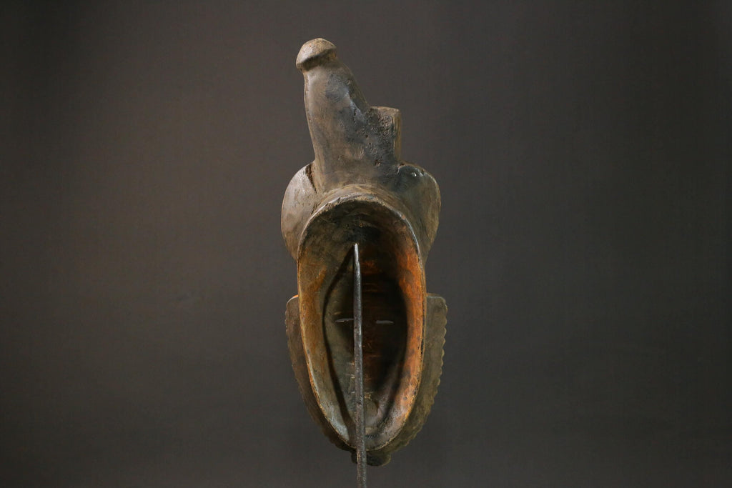 African mask wood Baule real figure vintage vintage African masks for wall-7747