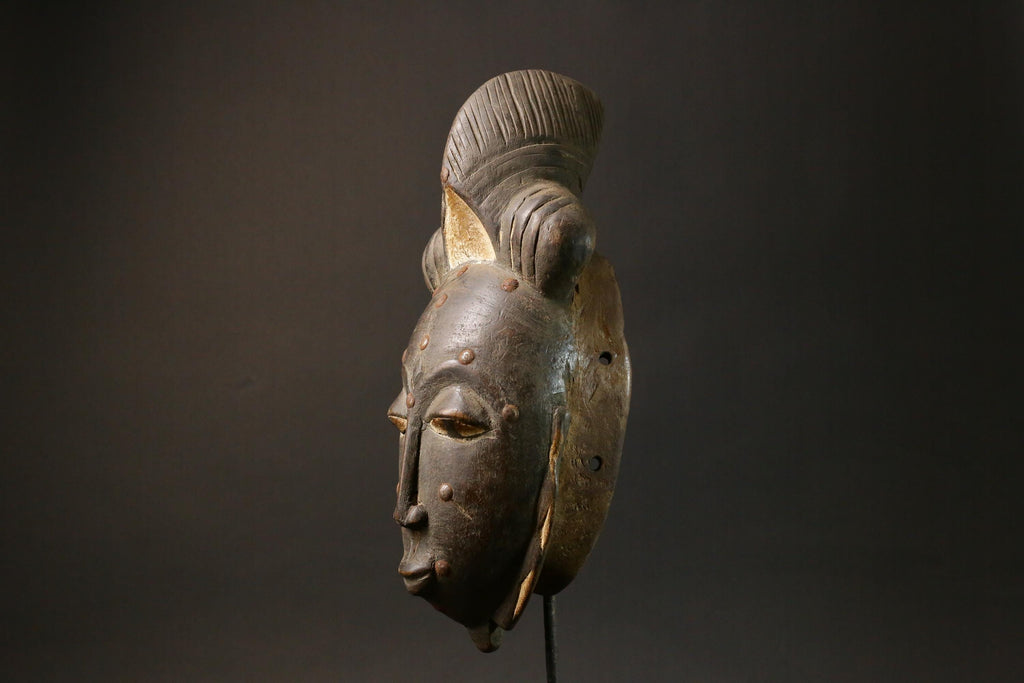 African wood mask Baule antiques Home Décor Hand Carved Masks for wall-7742