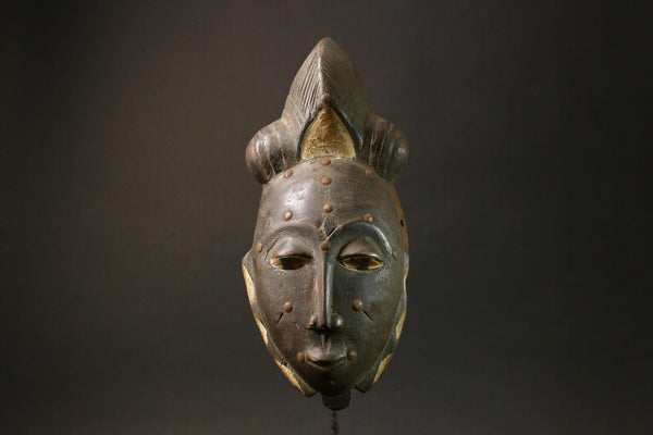 African wood mask Baule antiques Home Décor Hand Carved Masks for wall-7742