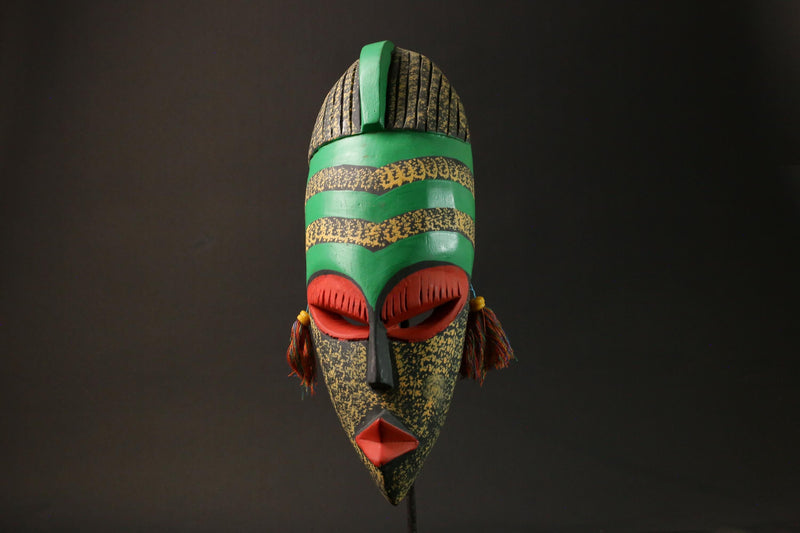 african wood mask antiques wood Face Tribal antique wall décor ghana-6186