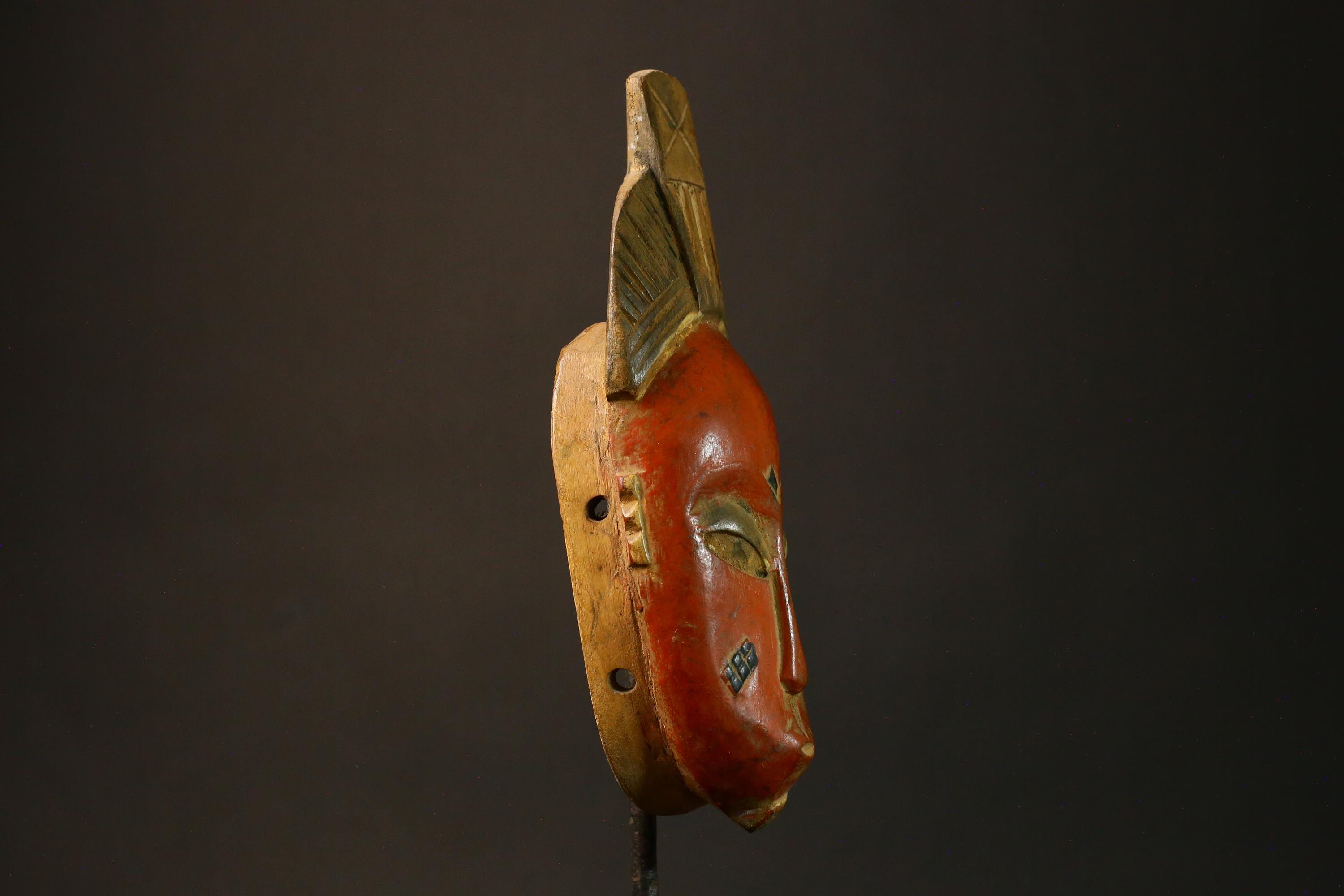 African mask Hand-Carved Guro Tribal Face Mask Unique Wooden Wall Art Decor 9243