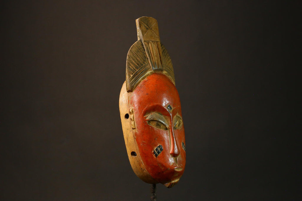African mask Hand-Carved Guro Tribal Face Mask Unique Wooden Wall Art Decor 9243
