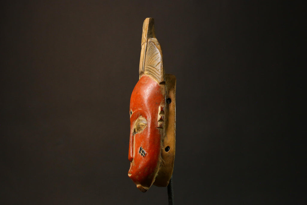 African mask Hand-Carved Guro Tribal Face Mask Unique Wooden Wall Art Decor 9243