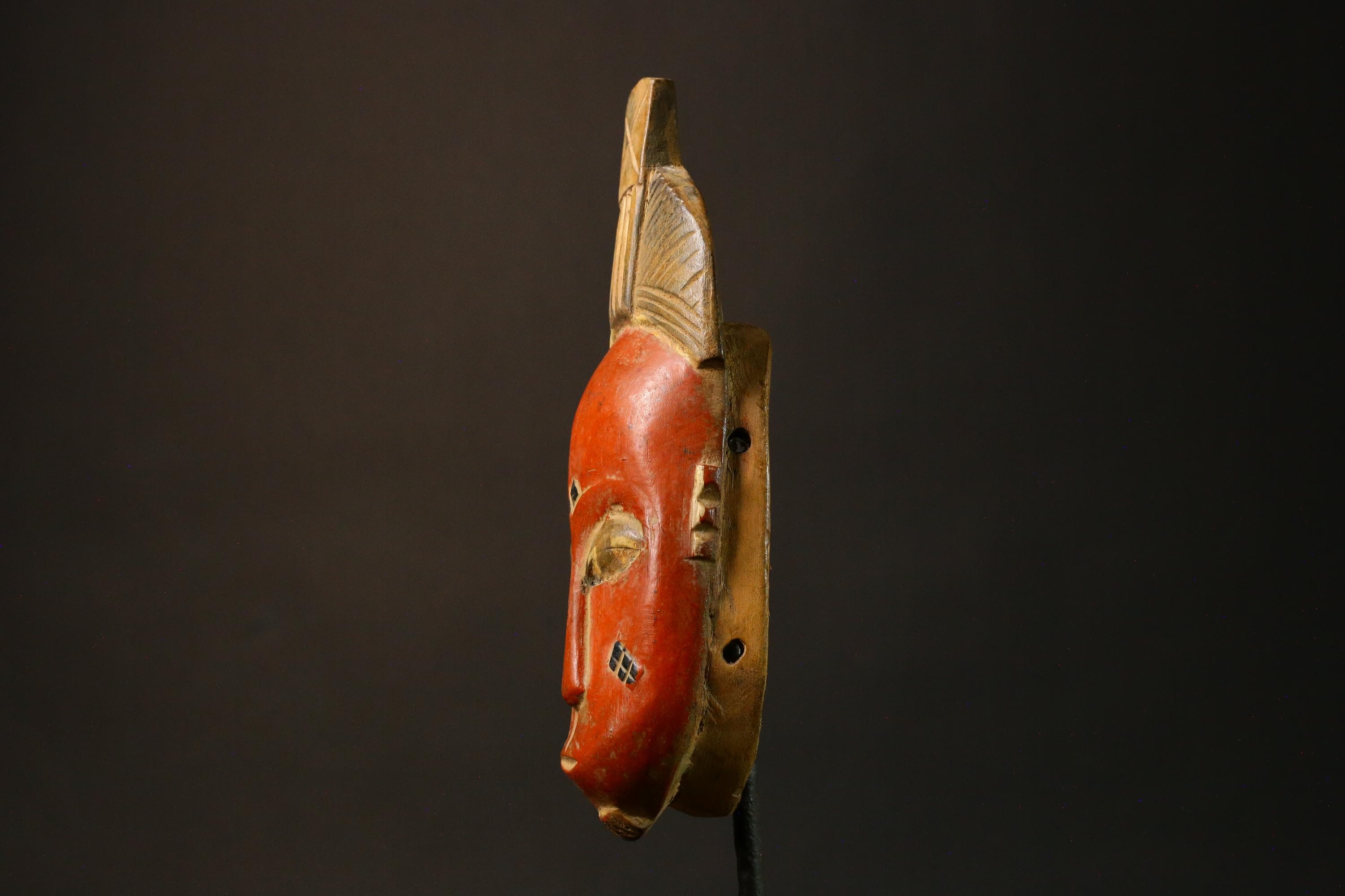 African mask Hand-Carved Guro Tribal Face Mask Unique Wooden Wall Art Decor 9243
