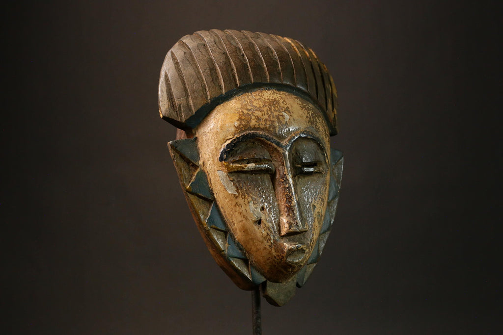 African mask Antique Hand-Carved Guro Mask African Primitive Art Wooden Home Decor Collectible 7993
