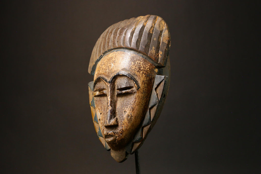 African mask Antique Hand-Carved Guro Mask African Primitive Art Wooden Home Decor Collectible 7993
