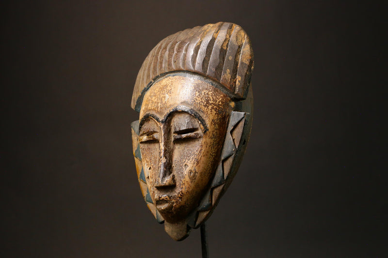 African mask Antique Hand-Carved Guro Mask African Primitive Art Wooden Home Decor Collectible 7993