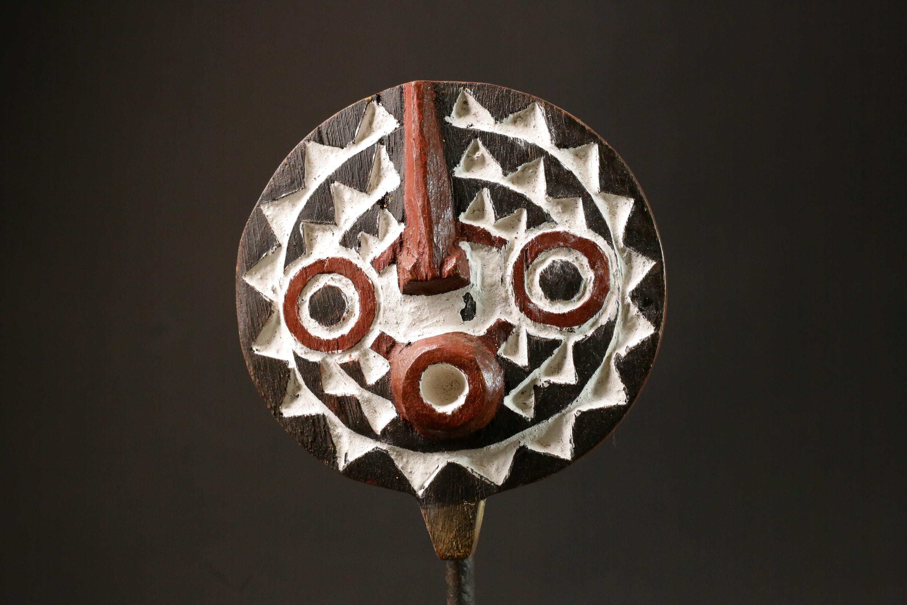 African Mask Tribal Face Mask Sun Mask Bwa Mossi Burkina Faso mask Masks for wall-G2964