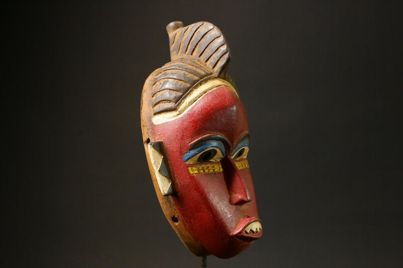 African wood mask Baule antiques Home Décor Hand Carved Masks for wall-G2967