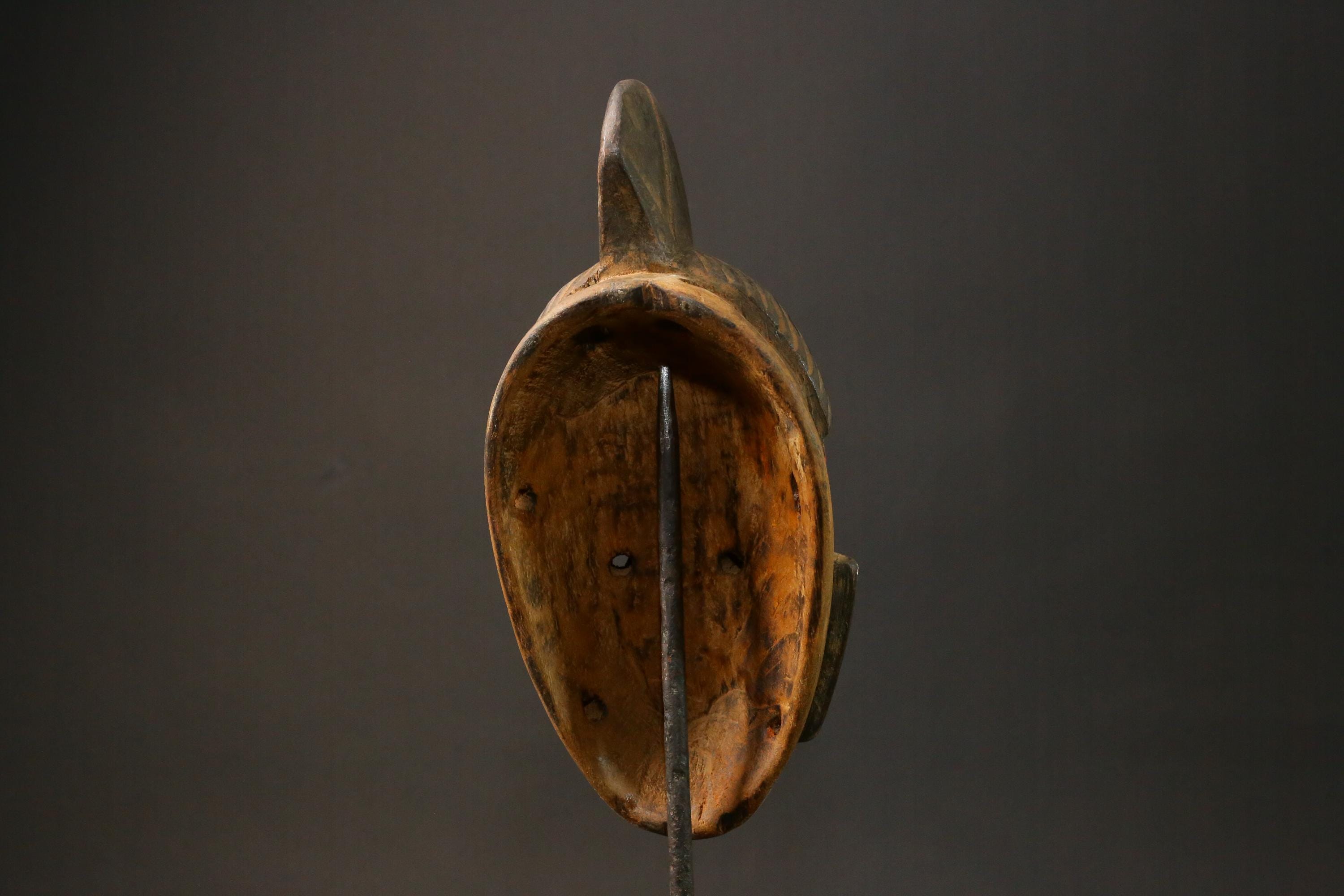 African mask Use tribal Baule Wall Hanging Primitive Art Collectibles Masks for wall-G2972
