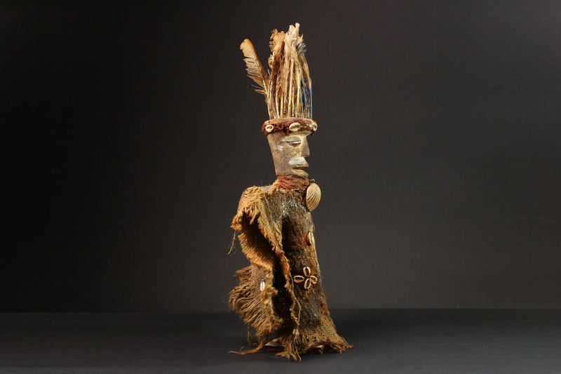 African wood figures primitive decor Nkisi N’Kondi hand carved statue VOODOO-G2973