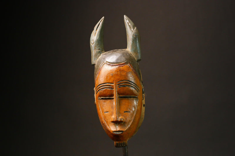 African mask primitive art Hand-Carved Guro Mask Antique African Tribal Art Decor West African Face 9229