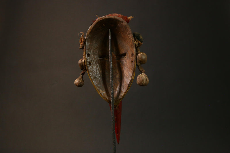 African Dan Bird Mask Antique Wooden Art from Liberia Unique Collectible primitive art -G3225