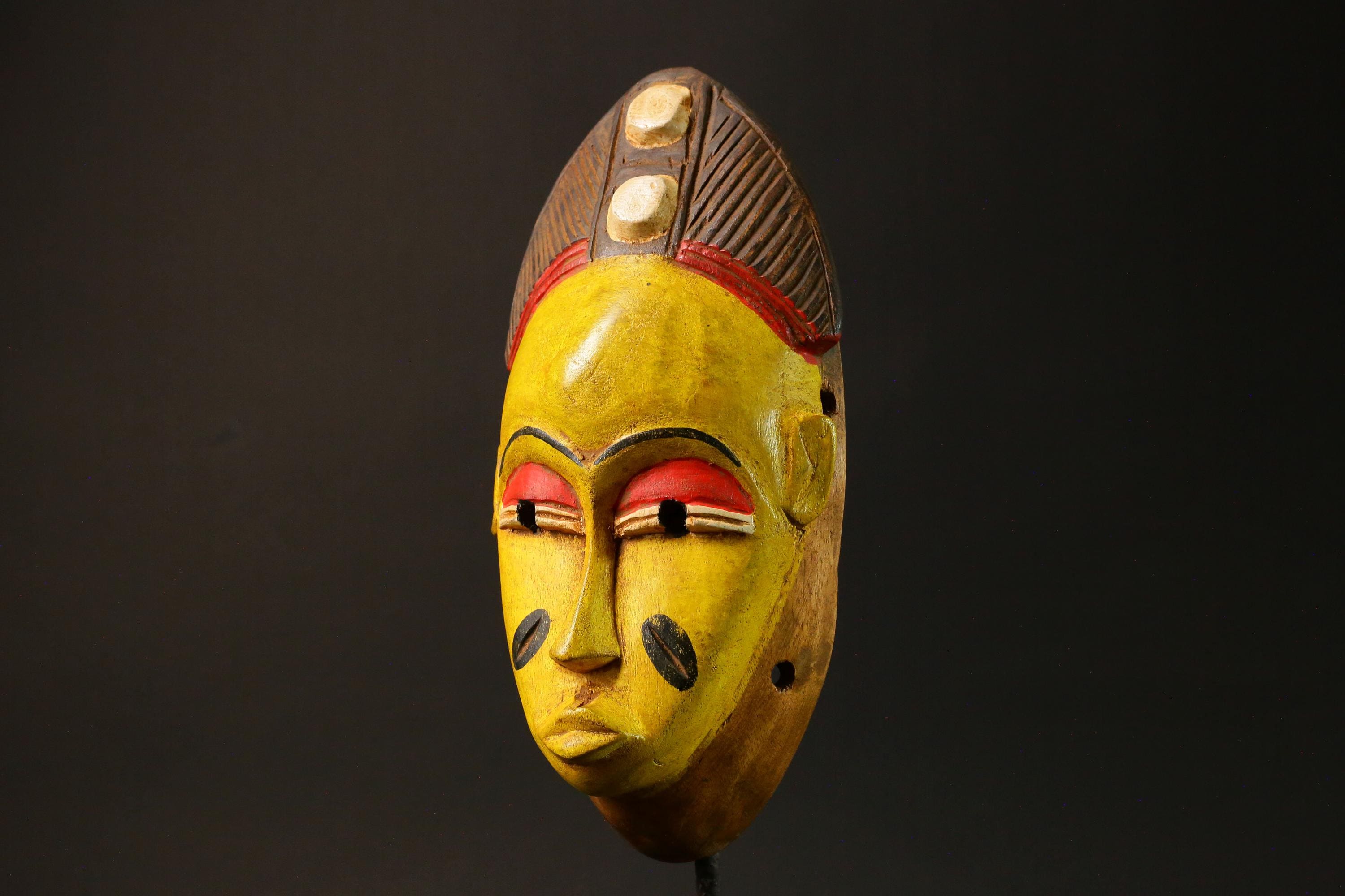 African wood mask Baule antiques Home Décor Hand Carved Masks for wall-G2981