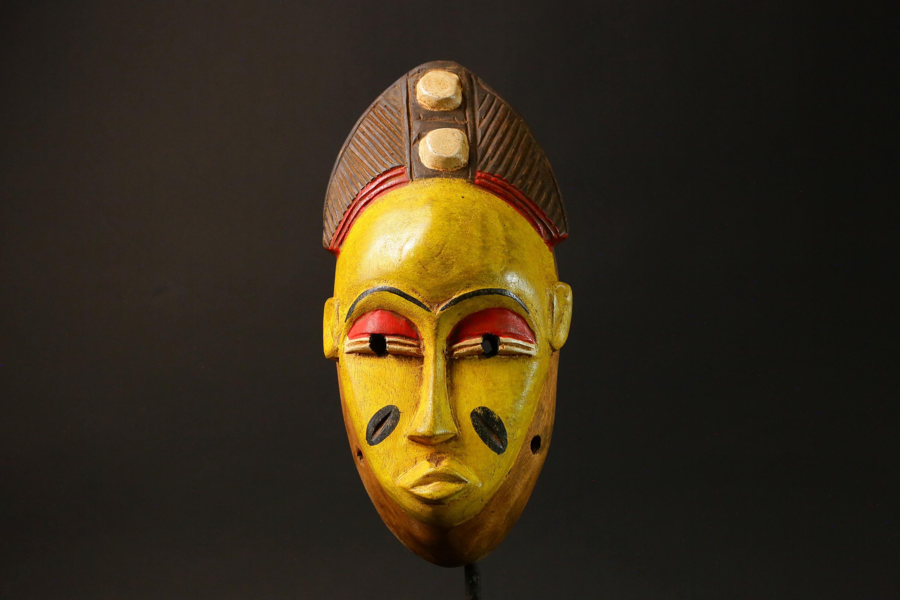 African wood mask Baule antiques Home Décor Hand Carved Masks for wall-G2981
