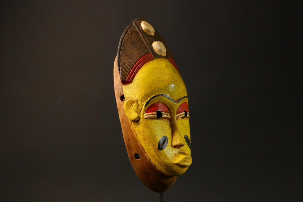 African wood mask Baule antiques Home Décor Hand Carved Masks for wall-G2981