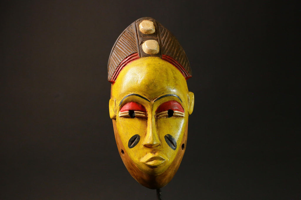 African wood mask Baule antiques Home Décor Hand Carved Masks for wall-G2981