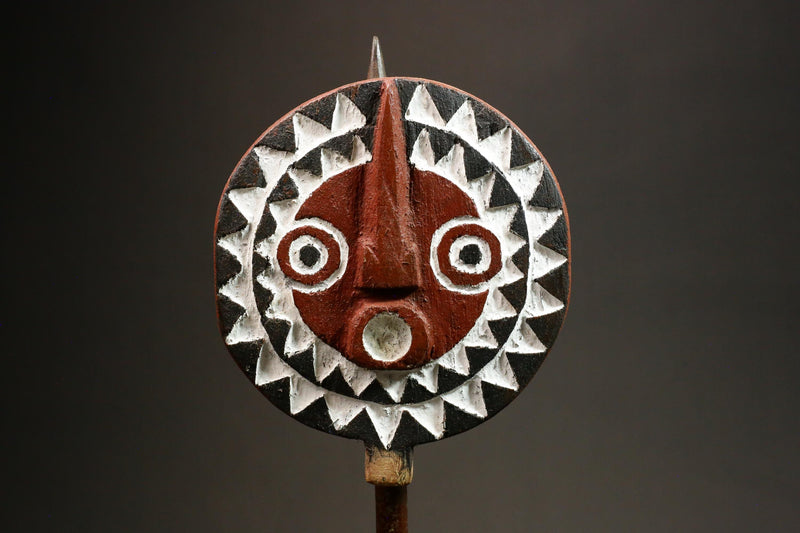 African Mask Tribal Face Mask Sun Mask Bwa Mossi From Burkina Faso Wood for wall-G2983