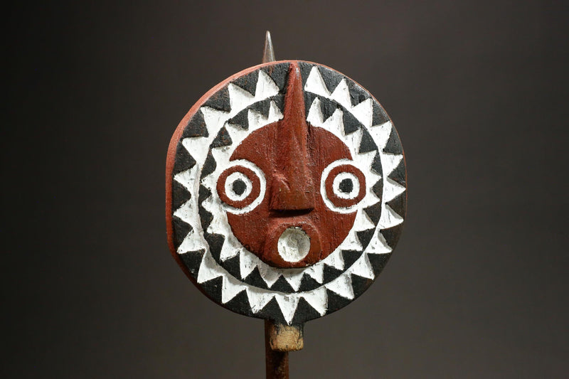 African Mask Tribal Face Mask Sun Mask Bwa Mossi From Burkina Faso Wood for wall-G2983